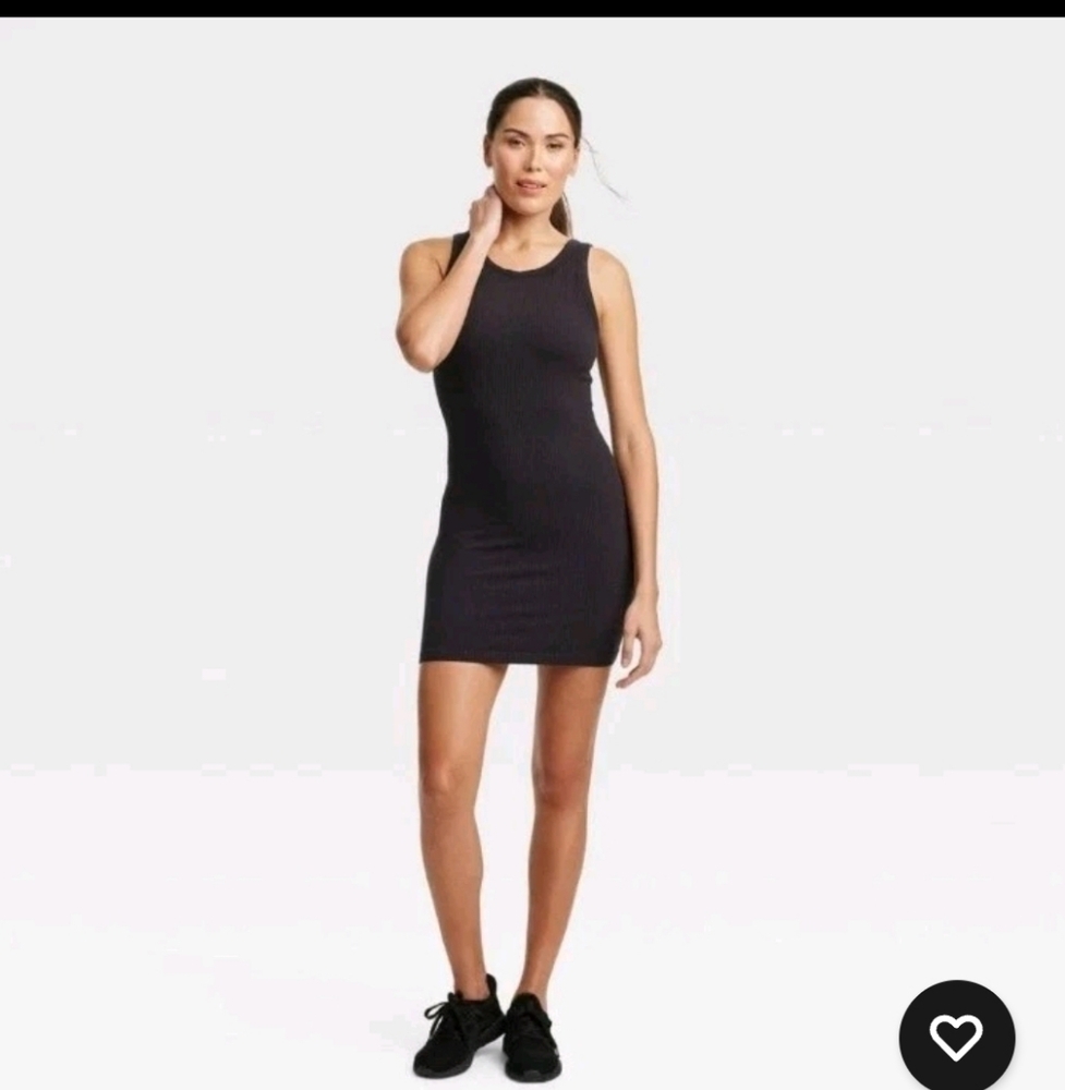 Womans Black Active Dress - All In Motion Size Sm Built In Bra And Stretchy